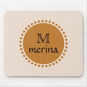 Monogram Gele goudcirkel Muismat