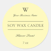 Monogram Gele kaars - etiket (Voorkant)