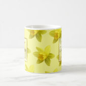 Monogram gele narcissen koffiemok (Center)