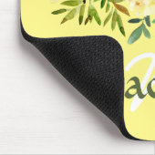 Monogram gele rozen  stijl Muismat (Hoek)