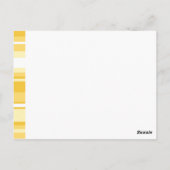 Monogram gele strepen briefkaart (Achterkant)