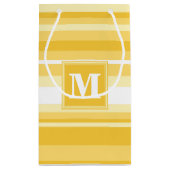 Monogram gele strepen klein cadeauzakje (Achterkant)