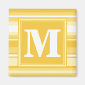 Monogram gele strepen magneet (Voorkant)