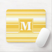 Monogram gele strepen muismat (Met muis)