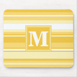 Monogram gele strepen muismat