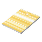 Monogram gele strepen notitieblok (Linkerzijde)