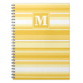 Monogram gele strepen notitieboek (Voorkant)