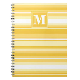 Monogram gele strepen notitieboek