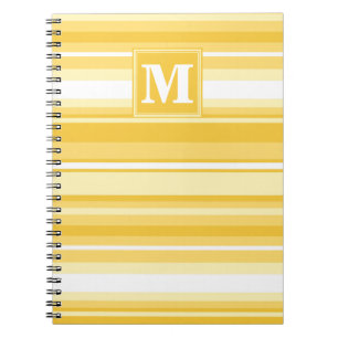Monogram gele strepen notitieboek