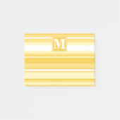 Monogram gele strepen post-it® notes (Voorkant)