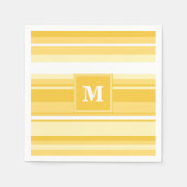 Monogram gele strepen servet (Voorkant)