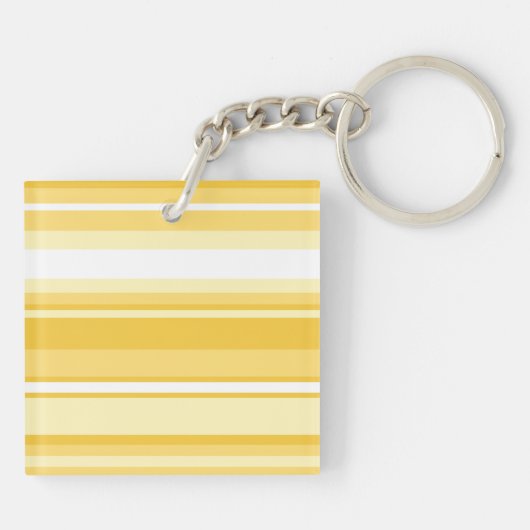 Monogram gele strepen sleutelhanger (Achterkant)