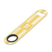 Monogram gele strepen speed flessenopener (Voorkant Gekanteld)