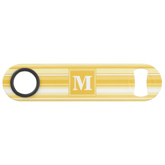Monogram gele strepen speed flessenopener (Voorkant (Horizontaal))