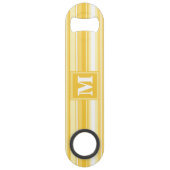 Monogram gele strepen speed flessenopener (Voorkant)