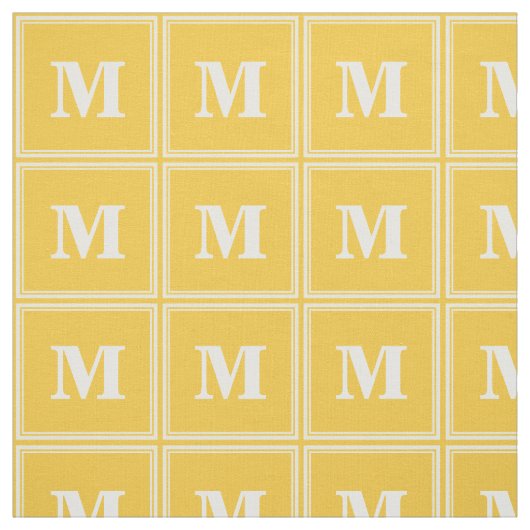 Monogram gele strepen stof (Swatch)