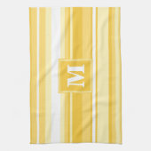 Monogram gele strepen theedoek (Verticaal)