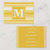 Monogram gele strepen visitekaartje (Voorkant / Achterkant)