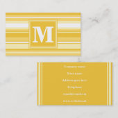 Monogram gele strepen visitekaartje (Voorkant / Achterkant)