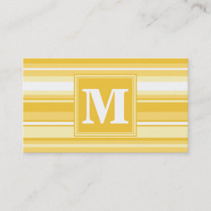 Monogram gele strepen visitekaartje