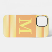 Monogram Gele Stripe iPhone Hoesje (Achterkant horizontaal)