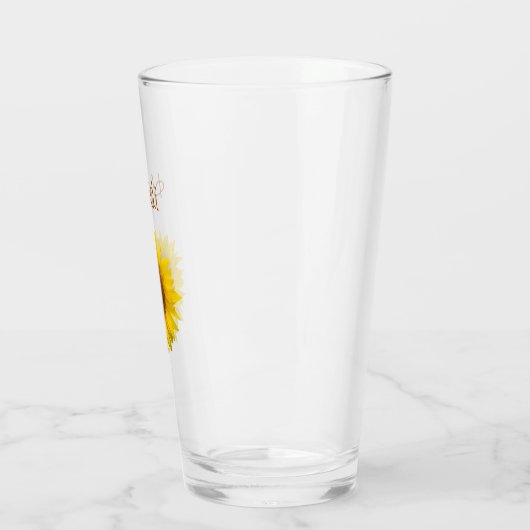 Monogram Gele Zonnebloem Glas (Links)