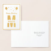 Monogram Gelukkige Verjaardag Elke Leeftijd Wit En Folie Kaarten (Display)