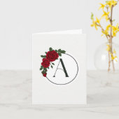 Monogram Gelukwenskaart - Letter A Kaart (Gele Bloem)