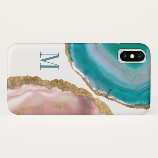 Monogram | Gem Stones I Case-Mate iPhone Case (Achterkant (horizontaal))