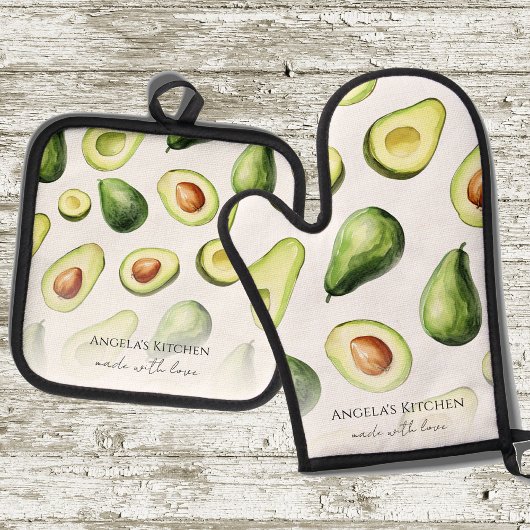 Monogram Gemaakt met Liefde Avocado Ovenwant & Pannenlap Set