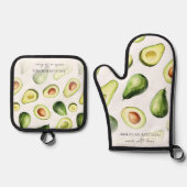 Monogram Gemaakt met Liefde Avocado Ovenwant & Pannenlap Set (Voorkant)