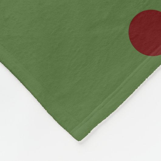 Monogram gemerkte herfstbladeren herfst rood groen fleece deken (Hoek)