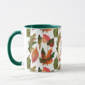 Monogram gemerkte herfstbladeren herfstdecoratie o mok (Links)