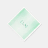 Monogram Gemiddeld Groen Sjabloon Modern Eerlijk Servet (Hoek)