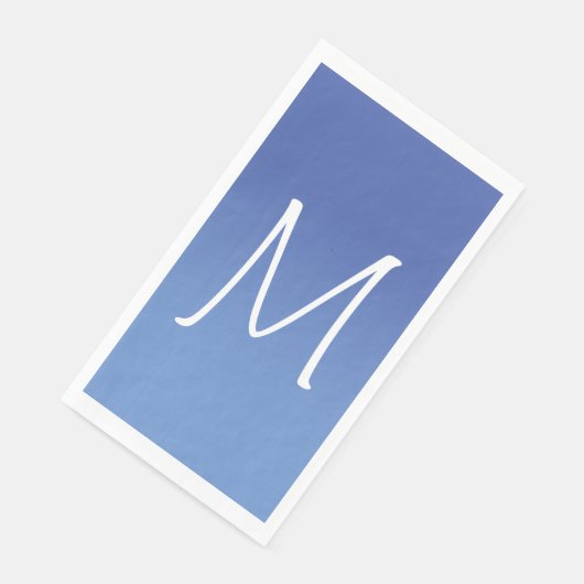 Monogram gemiddelde en Cornflower Blue Servet (Hoek)