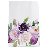Monogram gemiddelde Paarse en lavender Rozen Medium Cadeauzakje (Achterkant)
