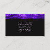 Monogram Geode Paars Abstract Modern Visitekaartje (Achterkant)