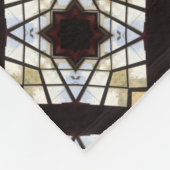 Monogram Geometric Black Blue Yellow Pattern Fleece Deken (Hoek)