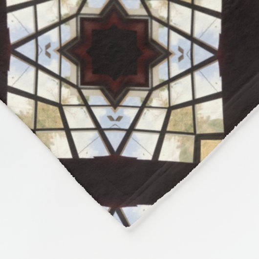 Monogram Geometric Black Blue Yellow Pattern Fleece Deken (Hoek)