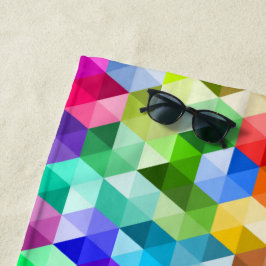 Monogram Geometric Colorful Bright Beach Towel Strandlaken