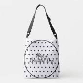 Monogram Geometric White Black Polka Dots Crossbody Tas (Achterkant)