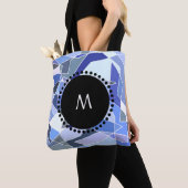 Monogram geometrie driehoeken tote bag (Dichtbij)