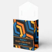 Monogram geometrisch Baby shower Bedankdoosjes (Geopend)