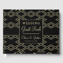 Monogram geometrisch bruiloft Guest Book