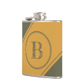 Monogram Geometrisch Diagonaal Mango Moss Green Heupfles (Links)