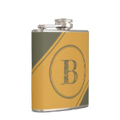 Monogram Geometrisch Diagonaal Mango Moss Green Heupfles (Rechts)