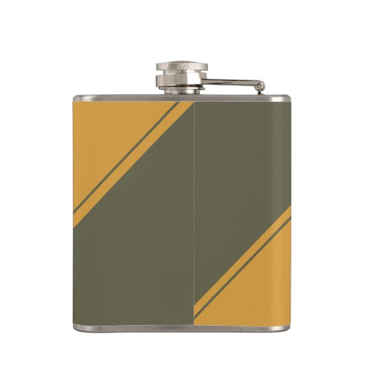 Monogram Geometrisch Diagonaal Mango Moss Green Heupfles (Achterkant)