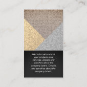 Monogram geometrisch hedendaags patroon visitekaartje (Achterkant)