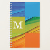 Monogram geometrisch kleurrijk ontwerp planner (Voorkant)
