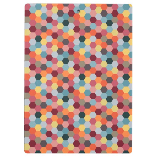 Monogram Geometrisch Matig Hexagon Klembord (Achterkant)